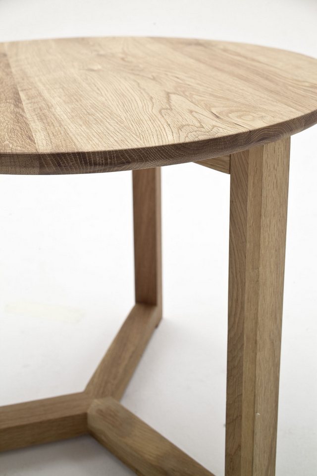 Robas Lund Couchtisch FAYE, 3er-Set, Asteiche massiv geölt, Größen: 50x42 cm, 35x35 cm, 30x32 cm. – Bild 4 von 5