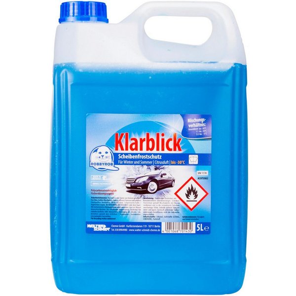 Robbyrob Scheibenfrostschutz 8701430 / Klarblick, Einzeln, für Sommer & Winter, Gebrauchsfertig, Fächerdüsen geeignet