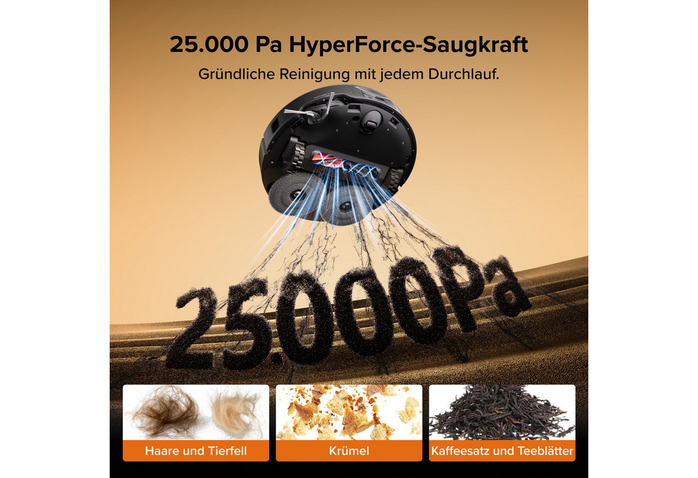Roborock Saugroboter mit Wischfunktion Qrevo Edge 2, Dual Anti-Tangle System, 25.000 Pa – Bild 2 von 5