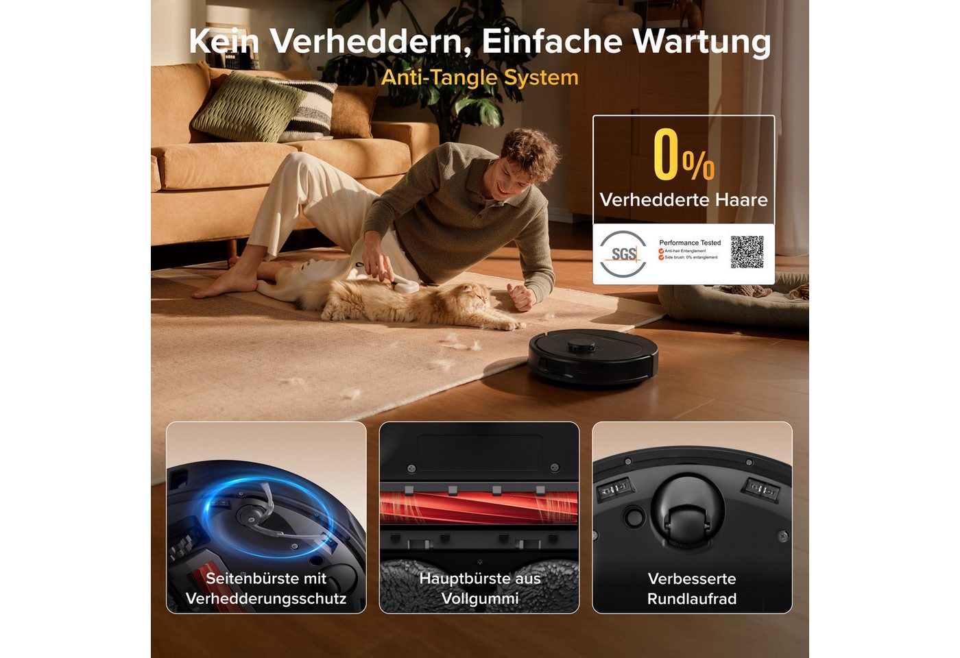 Roborock Saugroboter mit Wischfunktion Qrevo S Pro, verbessert von QV 35A, 18.500 Pa – Bild 4 von 5