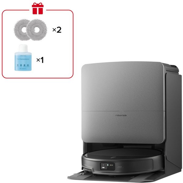 Roborock Saugroboter mit Wischfunktion Saros 20X mit 36.000 Pa Saugkraft & hohem Wischdruck, 65 W, beutellos, Mop-Abnahme, überwindet 8,8cm hohe Schwellen, Star