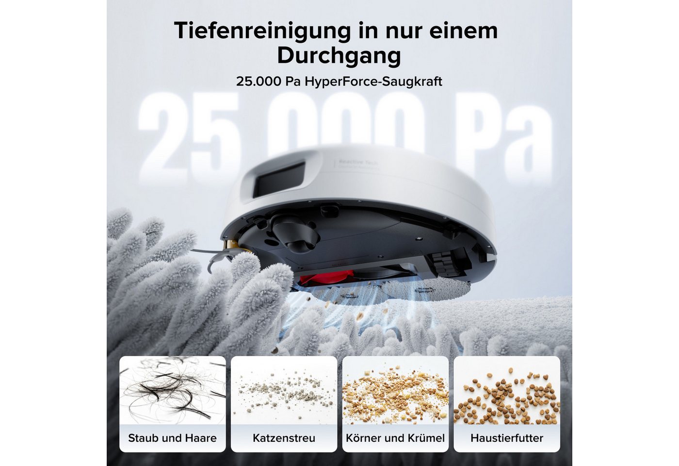 Roborock Saugroboter Qrevo 2 Pro Saugroboter mit Wischfunktion, 25.000 Pa – Bild 2 von 5