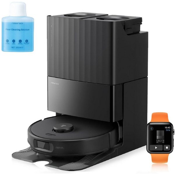 Roborock Saugroboter Qrevo Edge S5A, 18500Pa (Upgrade von S8 Pro Ultra), 66 W, mit Wischfunktion,Dual Anti-Tangle-System, 18500Pa, Dual Anti-Tangle-System, 75℃ 