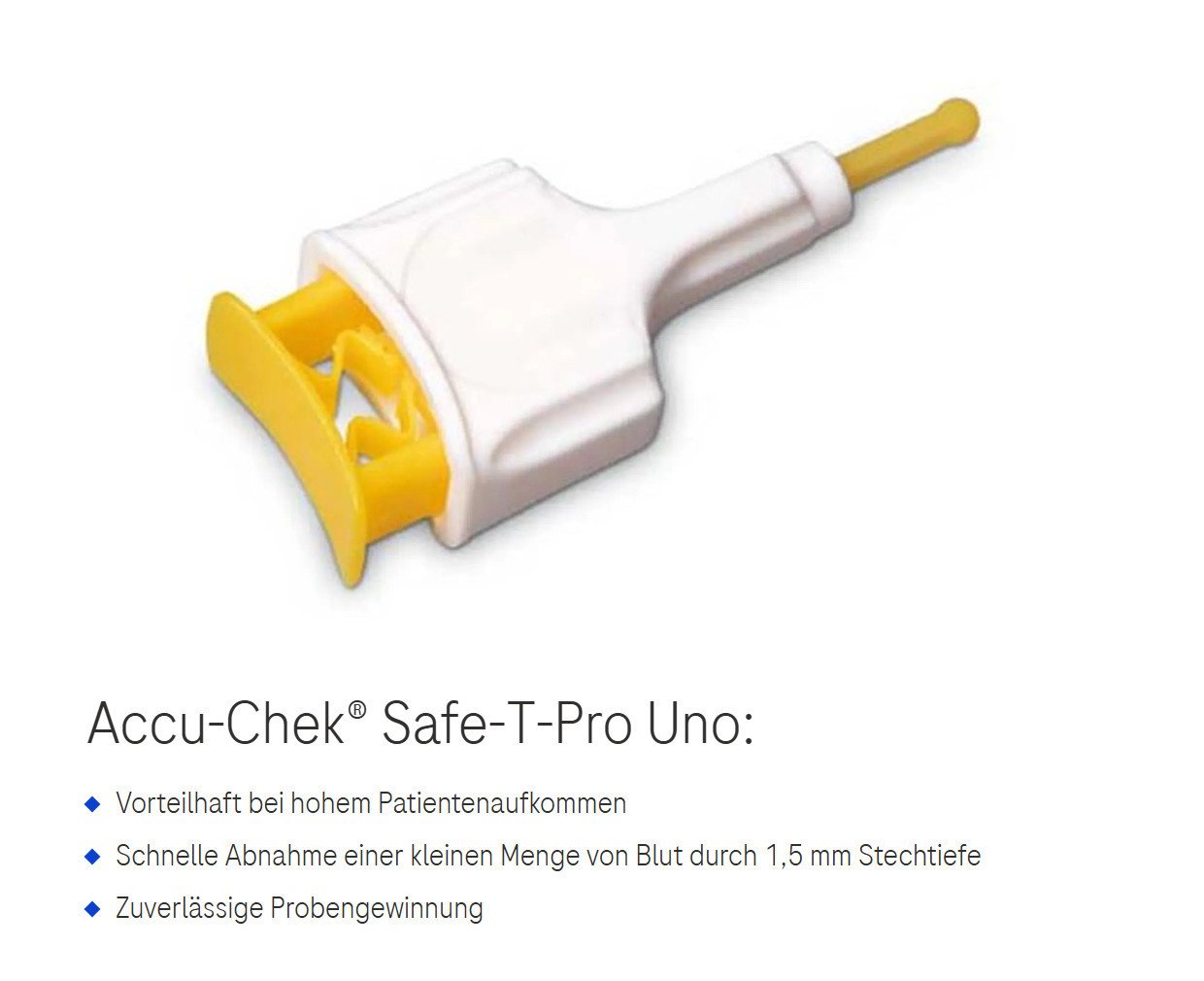 Roche Stechhilfe Accu-Chek Safe-T-Pro Uno, Spar-Set, Stechhilfe für Diabetiker, hygienische und schmerzfreie Blutentnahme, (200 St), sterile Einmal-Stechhilfe f – Bild 2 von 3