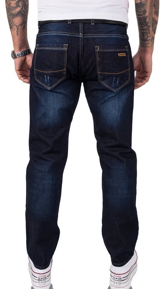 Rock Creek Regular-fit-Jeans Herren Jeans Regular Fit Dunkelblau RC-2066 – Bild 3 von 3