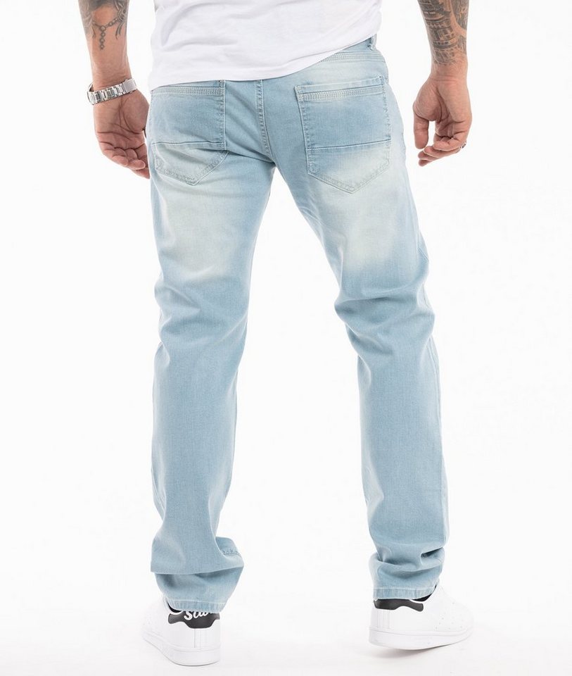 Rock Creek Regular-fit-Jeans Herren Jeans Stonewashed Hellblau RC-331 – Bild 4 von 5