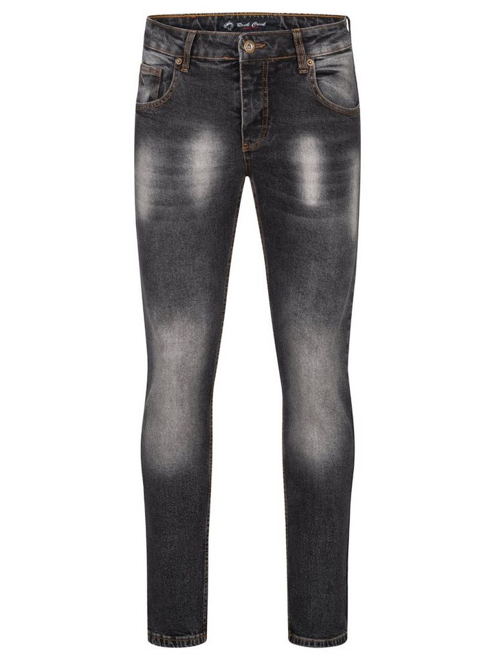 Rock Creek Regular-fit-Jeans Herren Jeans Stonewashed Dunkelgrau RC-2404 – Bild 5 von 5