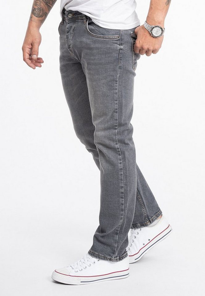 Rock Creek Regular-fit-Jeans Herren Jeans Stonewashed Grau RC-2276 – Bild 2 von 4