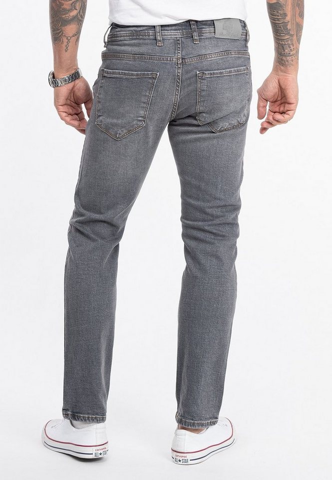 Rock Creek Regular-fit-Jeans Herren Jeans Stonewashed Grau RC-2276 – Bild 3 von 4