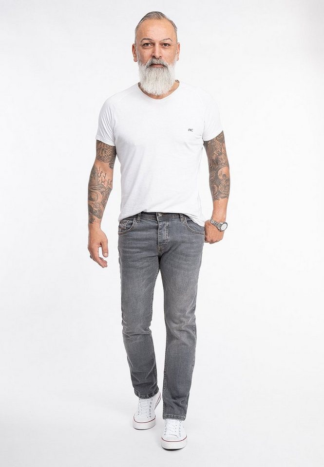 Rock Creek Regular-fit-Jeans Herren Jeans Stonewashed Grau RC-2276 – Bild 4 von 4