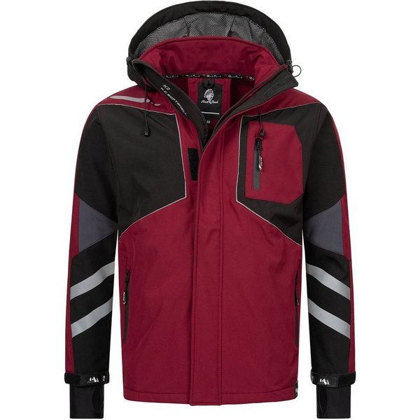 Rock Creek Softshelljacke Herren Softshelljacke Wanderjacke H-287 auch in Großen Größen erhältlich, mit Kapuze, mit Stehkragen