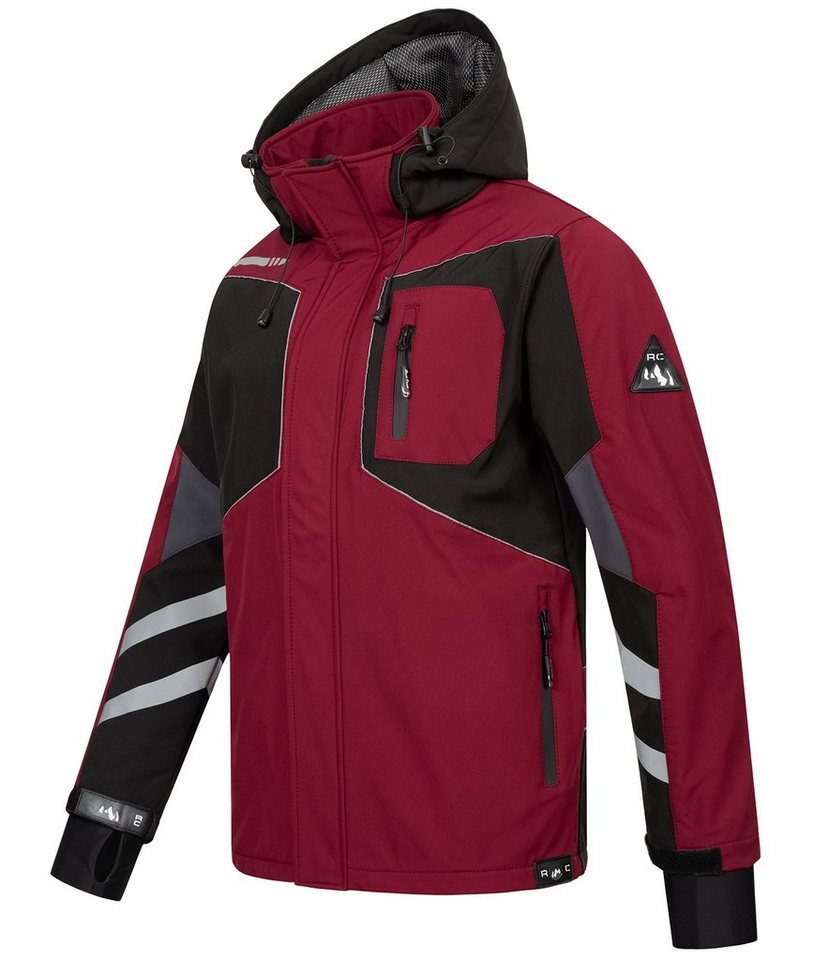 Rock Creek Softshelljacke Herren Softshelljacke Wanderjacke H-287 auch in Großen Größen erhältlich, mit Kapuze, mit Stehkragen – Bild 2 von 3