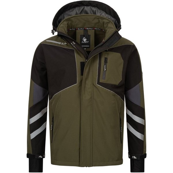 Rock Creek Softshelljacke Herren Softshelljacke Wanderjacke H-287 auch in Großen Größen erhältlich, mit Kapuze, mit Stehkragen