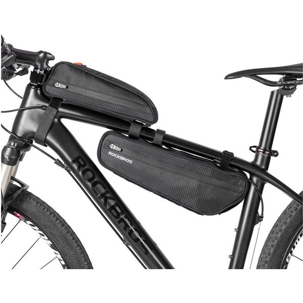 ROCKBROS Fahrradtasche Set, Fahrrad Lenkertasche + Rahmentasche 2,5L (Wasserdicht, 2-tlg), 2 in 1 Abnehmbare Dreiecktasche für MTB Rennrad E-Bikes