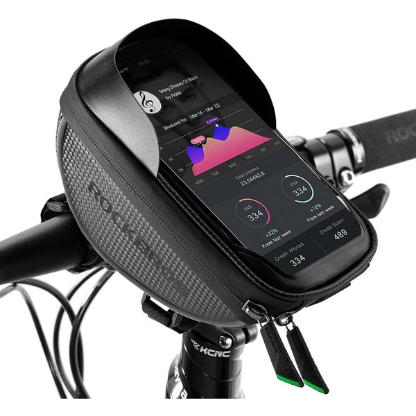 ROCKBROS Handytasche Fahrrad Lenkertasche Lenker wasserdichte Handyhalterung, für Smartphone bis zu 6.5 Zoll Empfindlicher Touchscreen