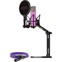 Rode Microphones NT1 Signature +XLR-Kabel+Desktop Studio Arm (lila, Bundle)