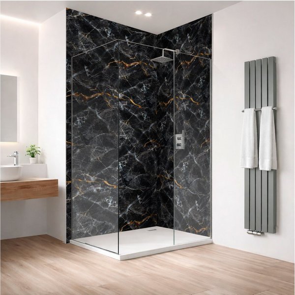Rodnik Duschrückwand robuste ABS-Kunststoff, 120x260 cm Wandverkleidung wasserfest, fugenabdeckend