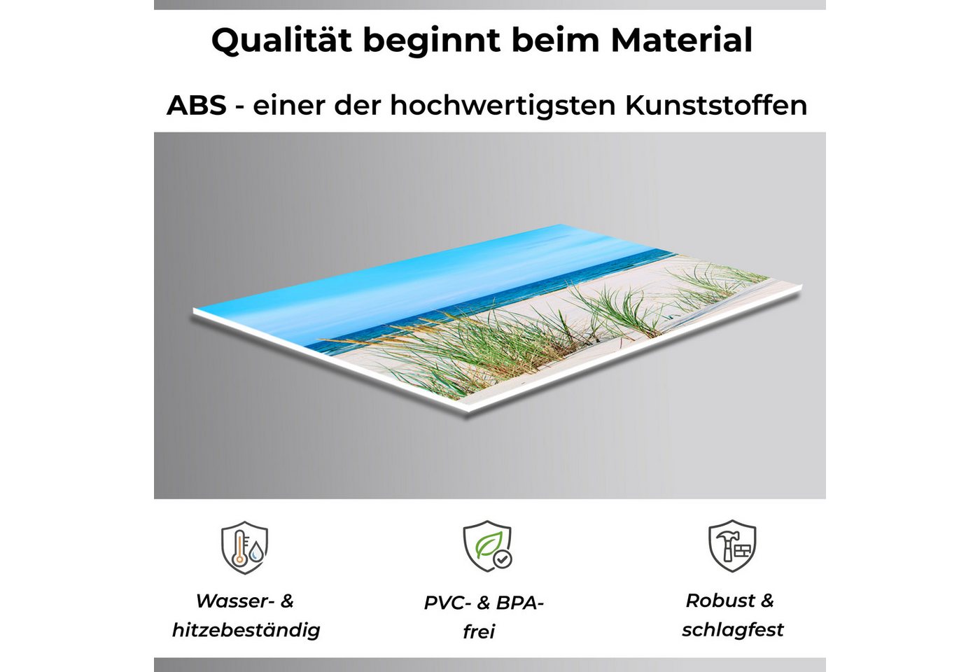 Rodnik Küchenrückwand Nordsee, monolithische ABS-Platte mit Direktdruck, formstabil und langlebig – Bild 4 von 5