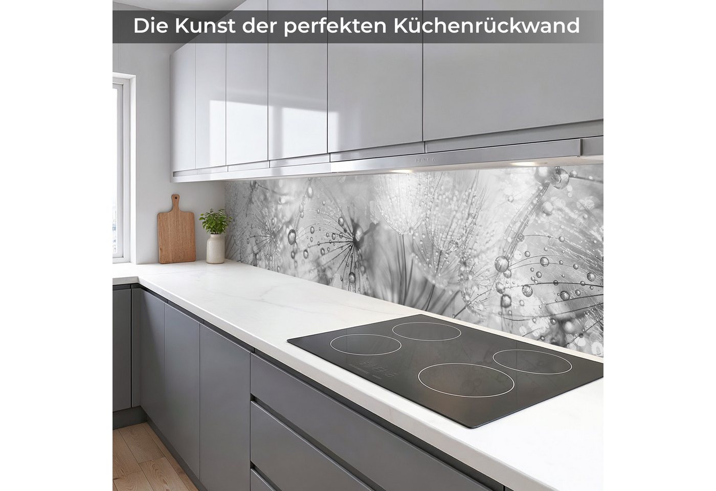 Rodnik Küchenrückwand Pusteblumen, monolithische ABS-Platte mit Direktdruck, formstabil und langlebig – Bild 2 von 5