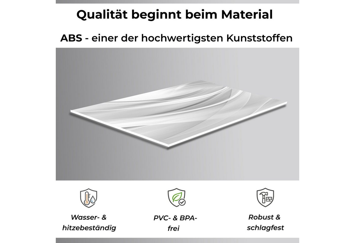 Rodnik Küchenrückwand Silver Waves, monolithische ABS-Platte mit Direktdruck, formstabil und langlebig – Bild 3 von 5