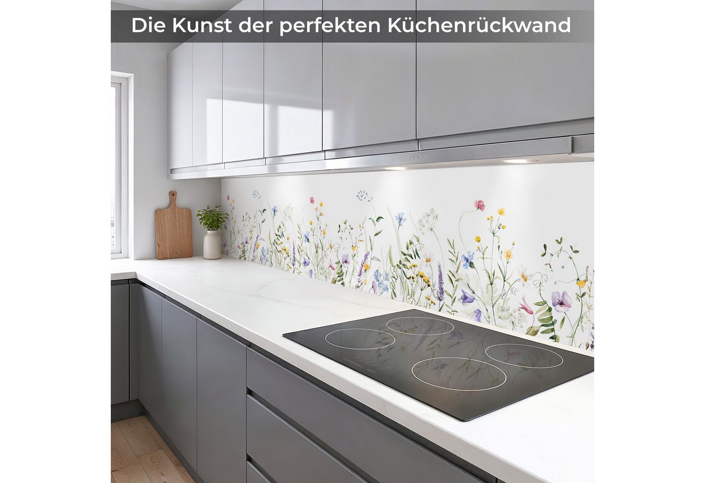 Rodnik Küchenrückwand Sommerblumen, monolithische ABS-Platte mit Direktdruck, formstabil und langlebig – Bild 2 von 5