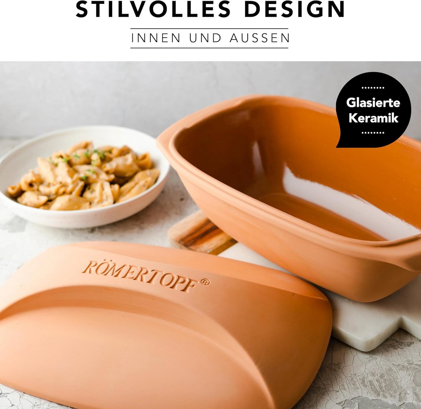 RÖMERTOPF Bräter CULINARIO Bräter, 3 Liter, Keramik (Set), antihaft – Bild 5 von 5