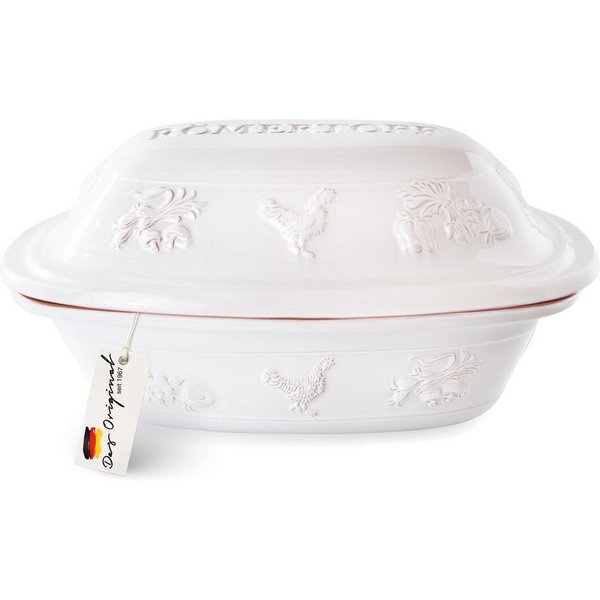 RÖMERTOPF Bräter Großer Bräter RUSTICO, für 6 Personen, Keramik (Set), antihaft