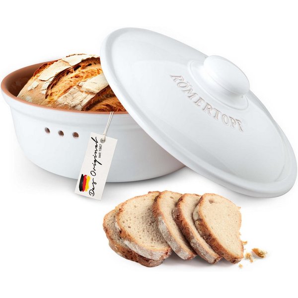 RÖMERTOPF Römertopf Brottopf Rund Ø 30cm - Keramik Brotkasten