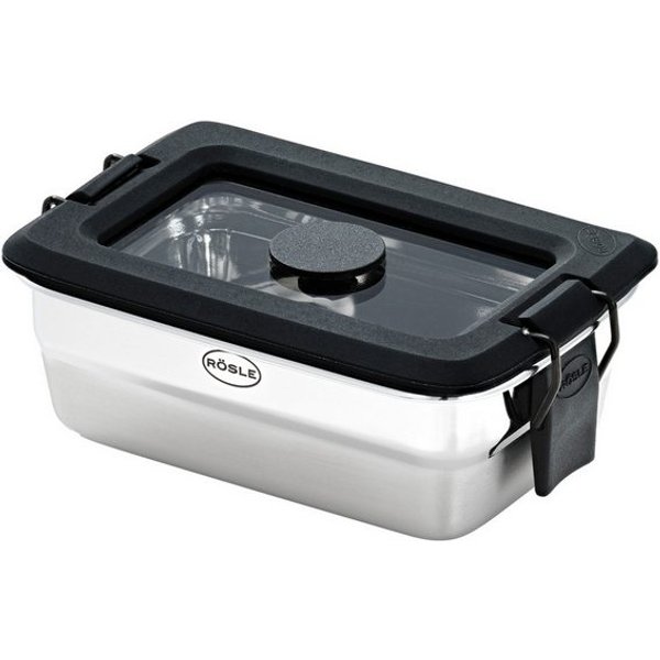 RÖSLE Aufbewahrungssystem Snack-Set FLEXX 2GO 0,25 L eckig, Edelstahl 18/10, (1-tlg)