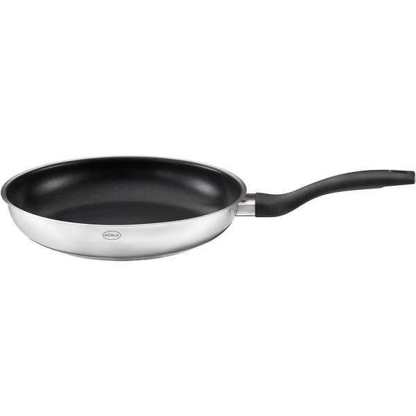 RÖSLE Bratpfanne Basic Line, Edelstahl 18/10, mit Antihaftversiegelung ProPlex, Schüttrand, Induktion