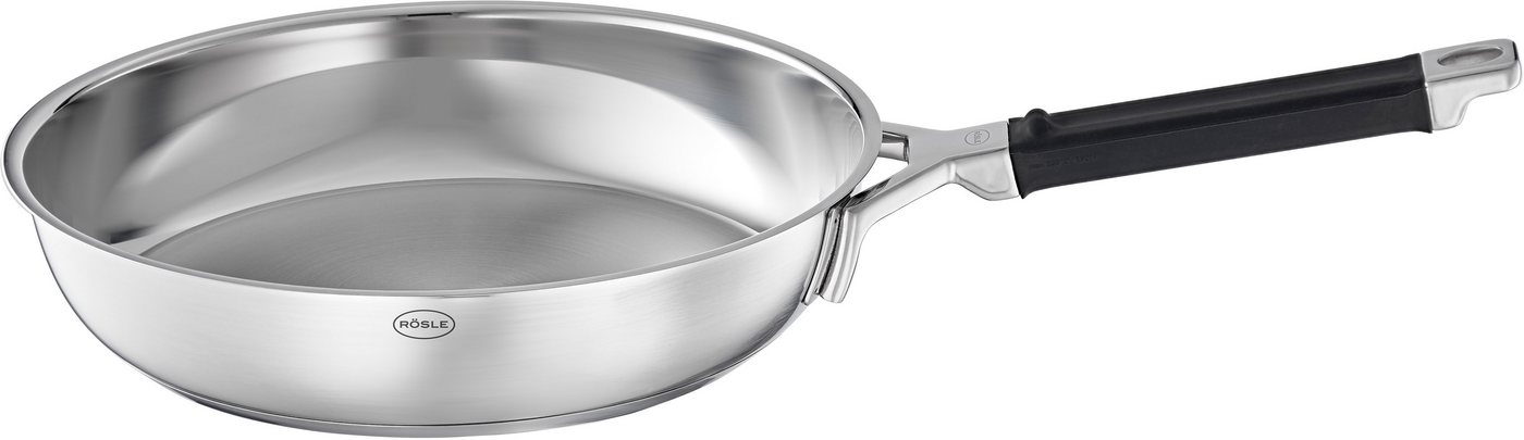 RÖSLE Bratpfanne SILENCE PRO, Edelstahl 18/10 (1-tlg), Universalpfanne, spülmaschinen- und induktionsgeeignet, 28 cm – Bild 2 von 3