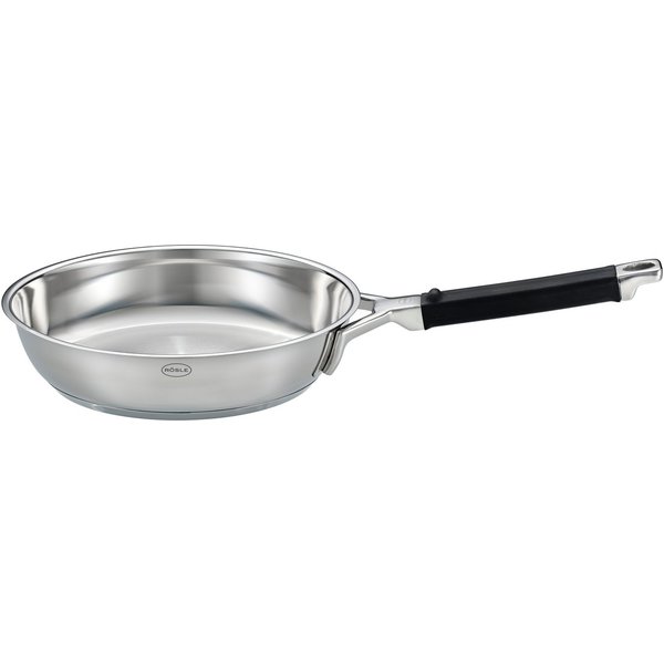 RÖSLE Bratpfanne SILENCE PRO, Edelstahl 18/10 (1-tlg), natürliche Quarzversiegelung ohne PTFE/PFAS, Induktion