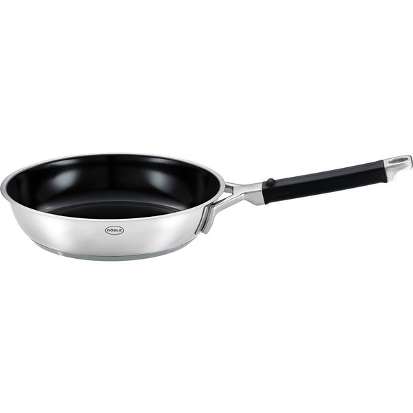 RÖSLE Bratpfanne SILENCE PRO CeraPlus, Edelstahl 18/10 (1-tlg), natürliche Quarzversiegelung ohne PTFE/PFAS, Induktion