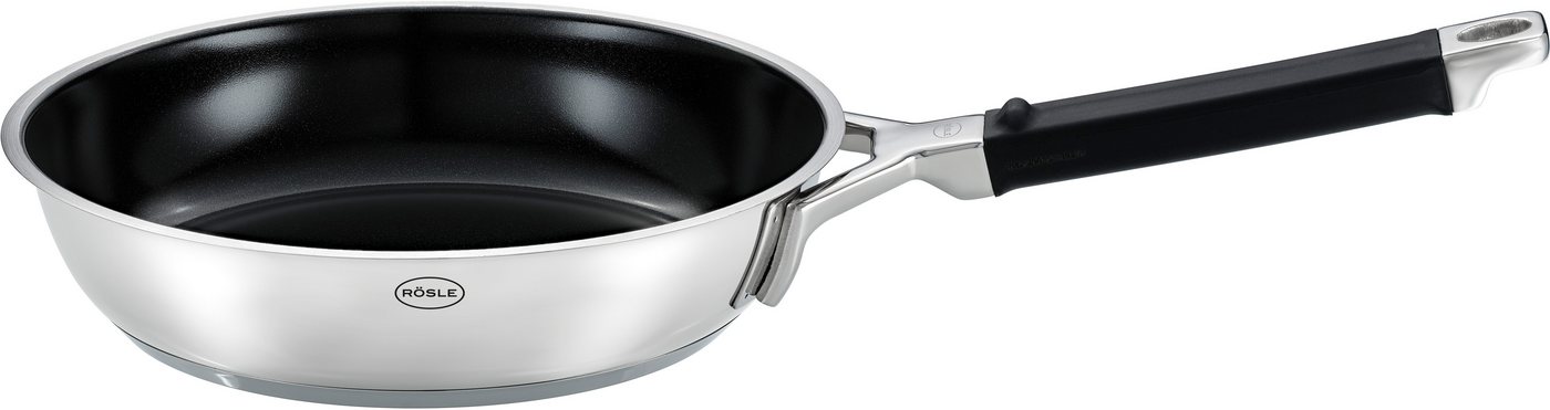 RÖSLE Bratpfanne SILENCE PRO CeraPlus, Edelstahl 18/10 (1-tlg), natürliche Quarzversiegelung ohne PTFE/PFAS, Induktion – Bild 2 von 3