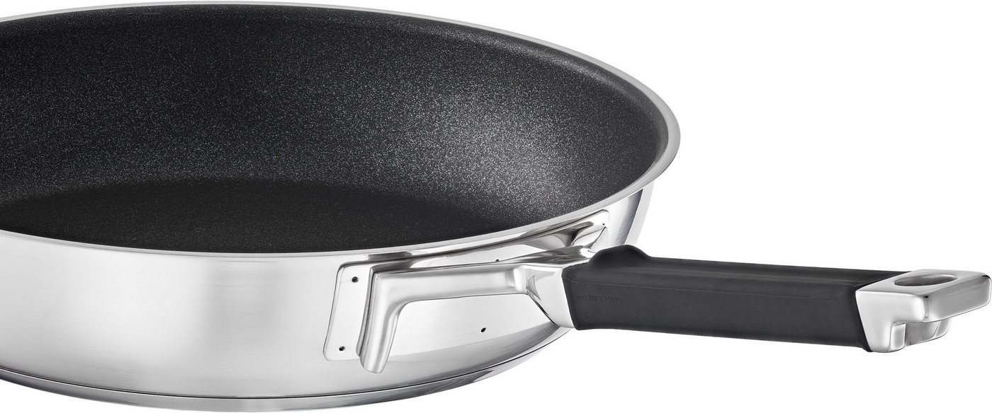 RÖSLE Bratpfanne SILENCE PRO, Edelstahl 18/10 (1-tlg), kratzfeste Premium-Antihaftversiegelung, Silikongriff, Induktion – Bild 2 von 3