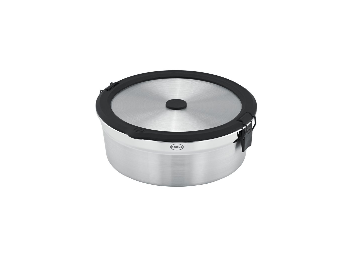 RÖSLE Deckel Edelstahldeckel FLEXX 2GO 1,4 L rund mit Clips, Deckel für 1,4 L Dose FLEXX 2GO – Bild 2 von 4
