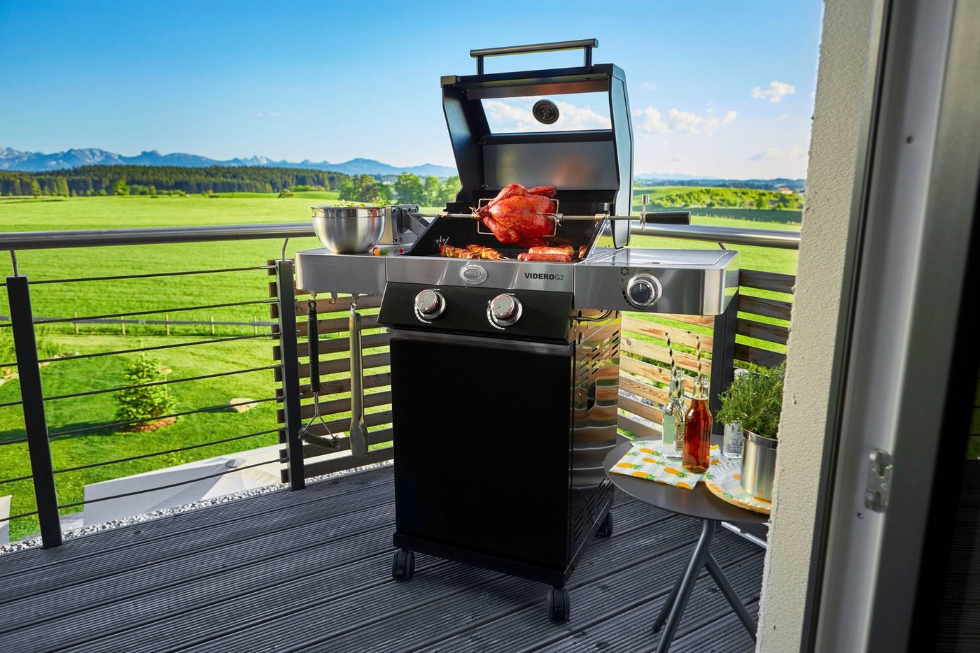 RÖSLE Drehspieß Premium, 25435, für BBQ-Stationen, Traglast 10 kg, Edelstahl 18/10 – Bild 2 von 3