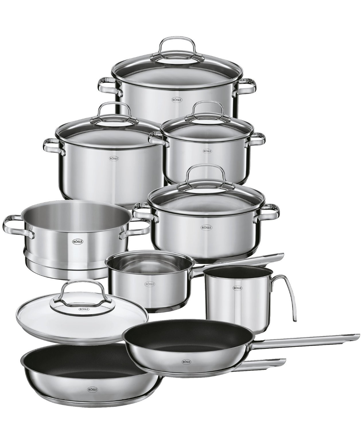RÖSLE Elegance Kochtopfset Topfset mit 2 Pfannen 10 tlg. 13120