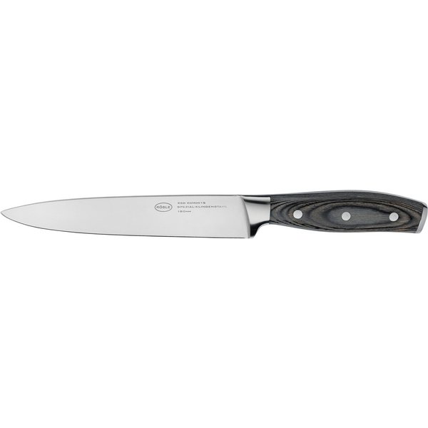 RÖSLE Fleischmesser WOLFGREY, 18 cm, Griff Pakka