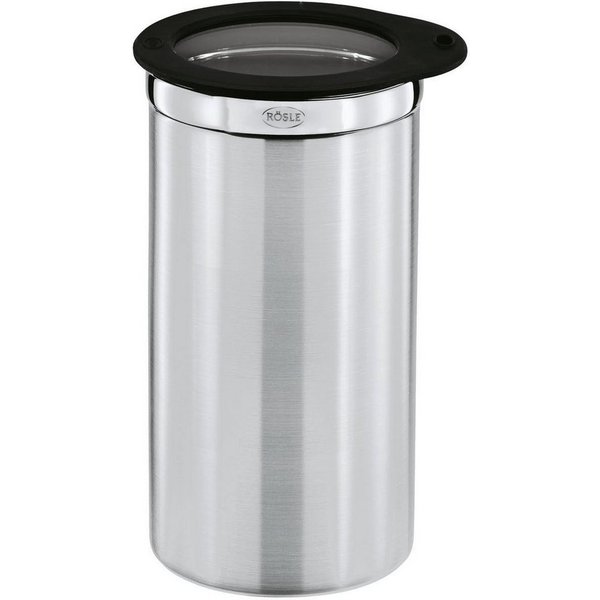 RÖSLE Frischhaltedose, Edelstahl 18/10, Glas, Silikon, (1-tlg), zur Aufbewahrung von Lebensmitteln, spülmaschinengeeignet