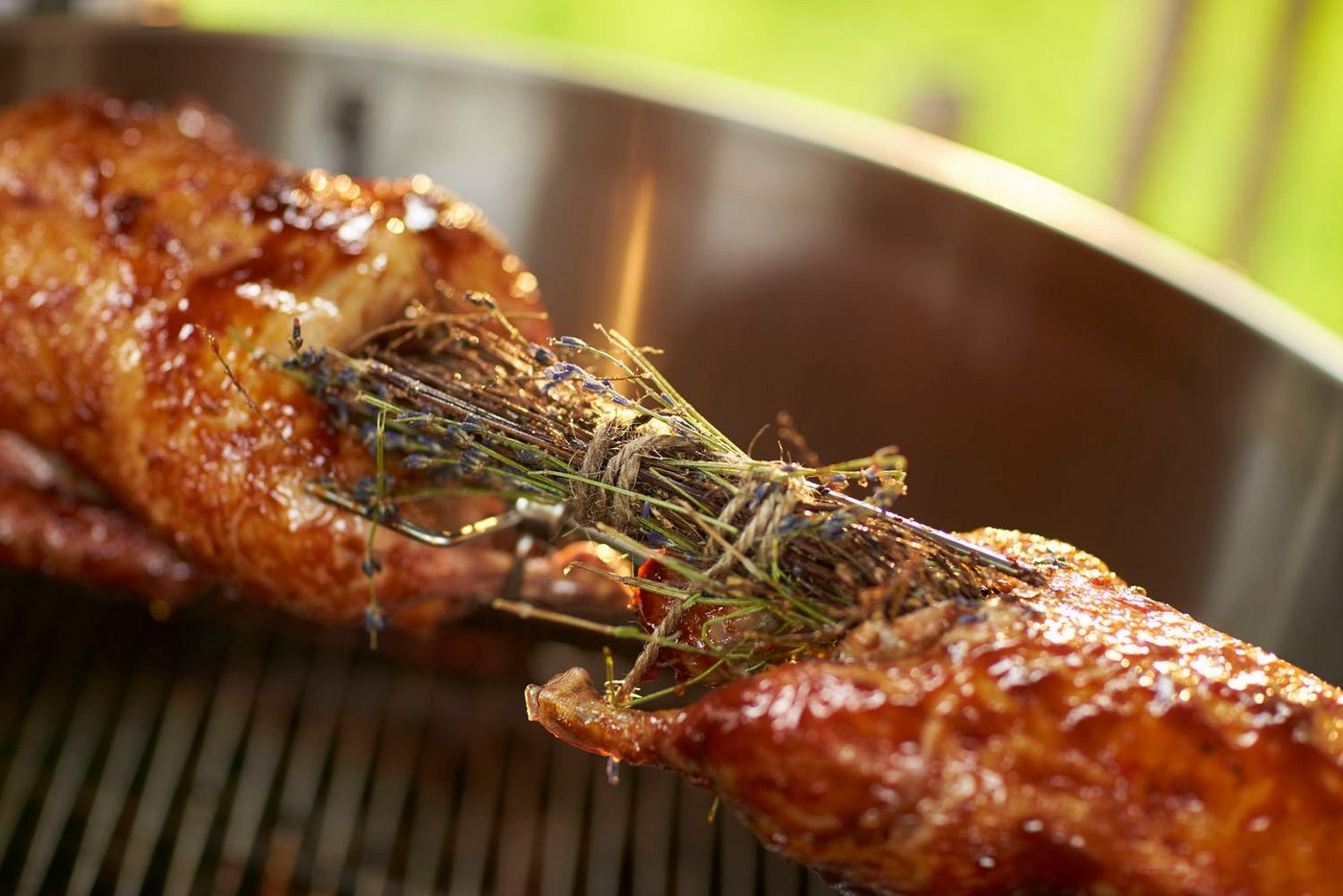 RÖSLE Grillerweiterung Gourmetring, für Kugelgrills Ø: 60 cm, 25047, Edelstahlring für Drehspieß und Zubereitung von Pizzas – Bild 5 von 5