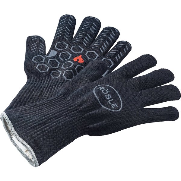 RÖSLE Grillhandschuhe Premium, 25240, atmungsaktiv, temperaturbeständig bis 350°C, Baumwoll-Innenfutter