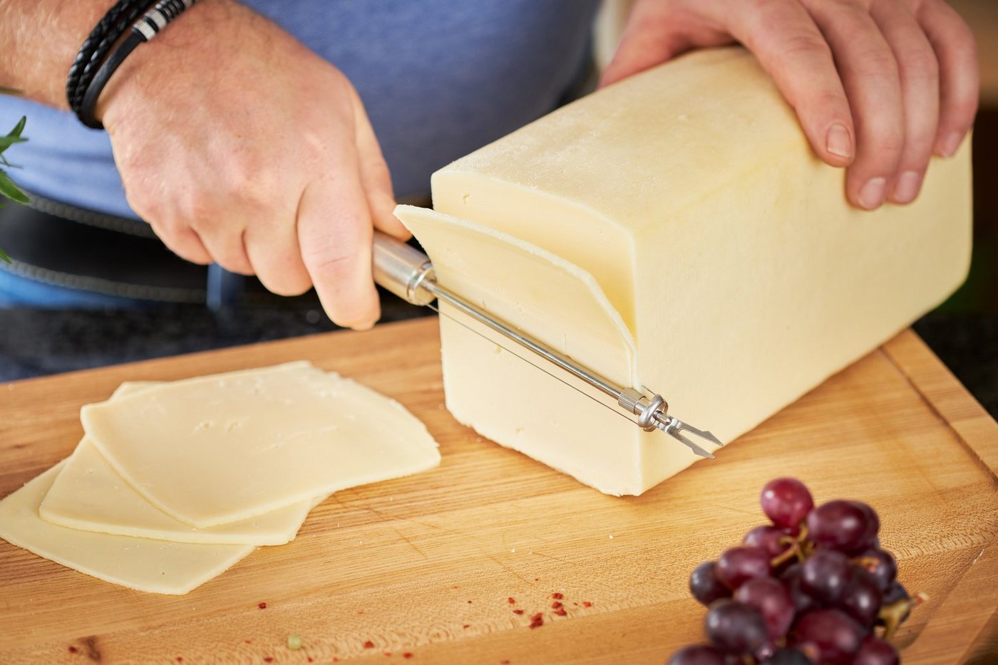 RÖSLE Käsemesser, Drahtschneider für Schnittkäse, Edelstahl 18/10 – Bild 3 von 4