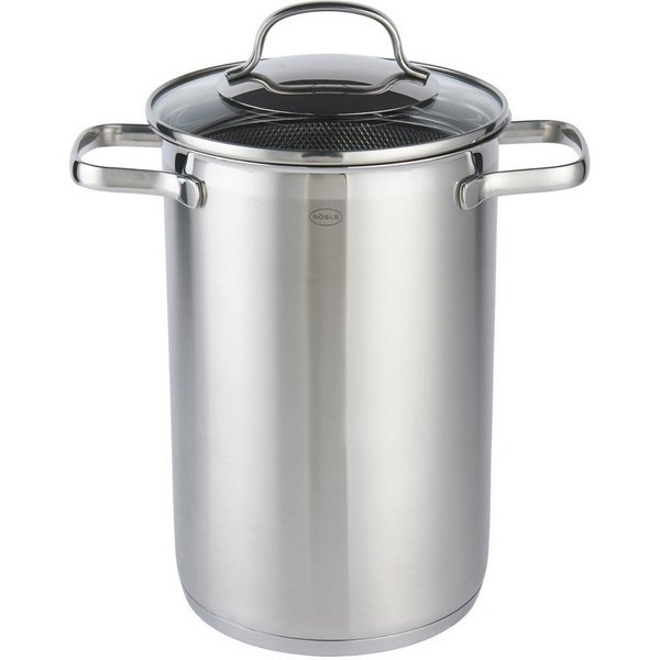 RÖSLE Kochtopf ELEGANCE Spargeltopf 16 cm (13198), Edelstahl 18/10, Spargel- und Pastatopf ELEGANCE Ø 16 cm