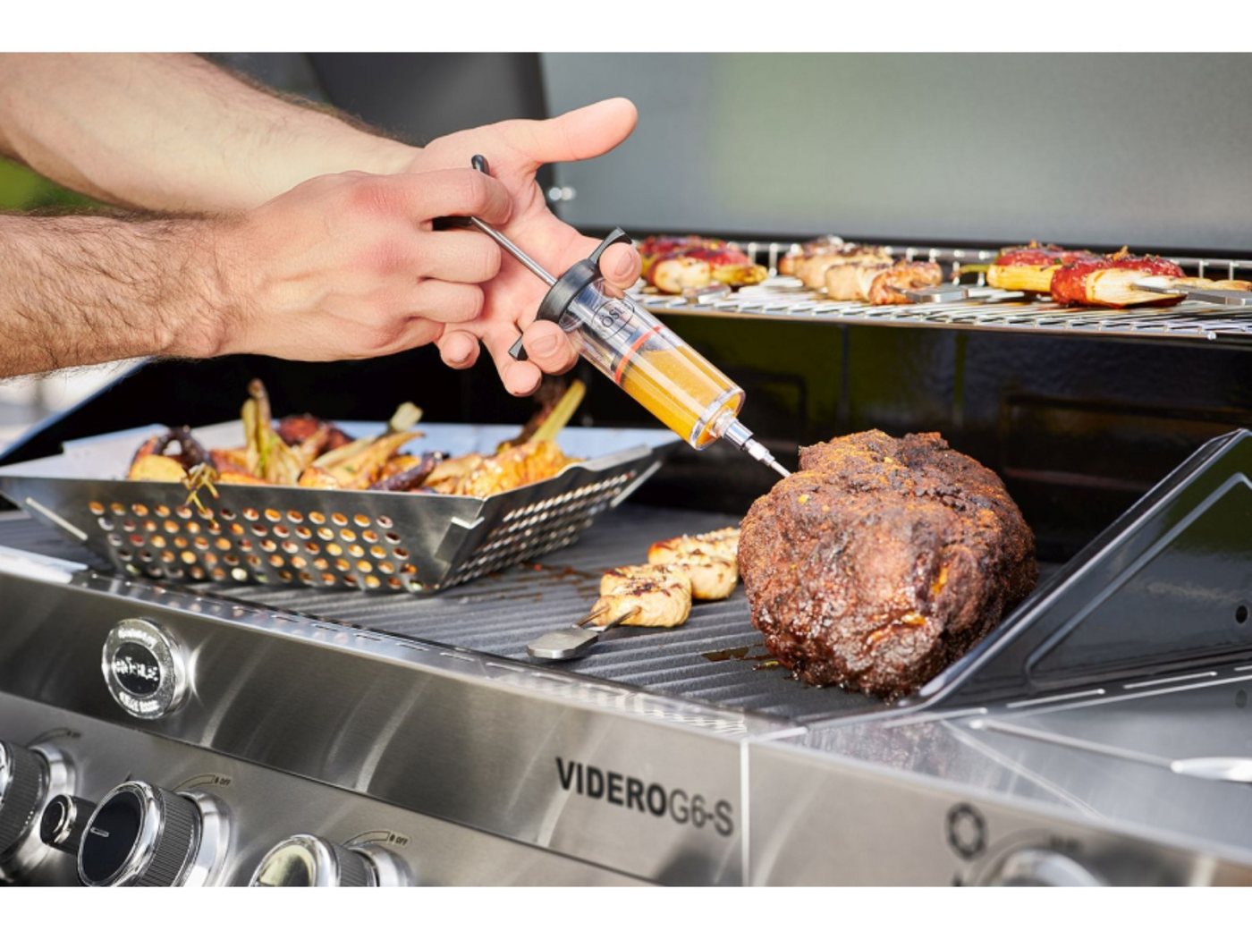 RÖSLE Marinierspritze 25058, Bratenspritze für 50 ml Fleischmarinade, Länge 22,5 cm – Bild 3 von 3