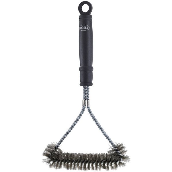 RÖSLE Reinigungsbürste 25234, für Grillroste aus Edelstahl, Stahlborsten, L: 30 cm