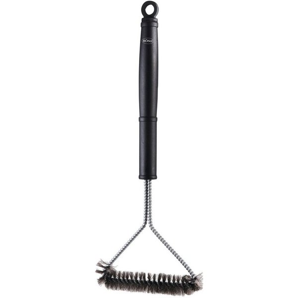 RÖSLE Reinigungsbürste No.1, 25168, für Grillroste aus Edelstahl, Stahlborsten, Länge 43 cm