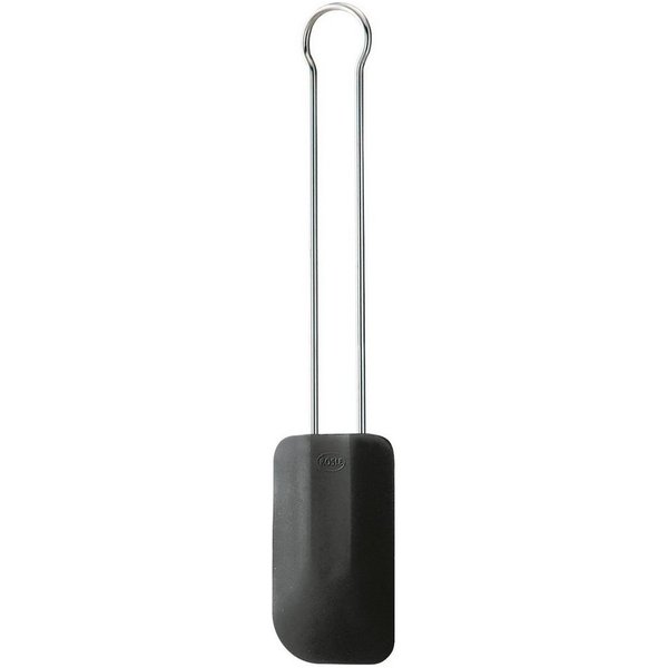 RÖSLE Teigschaber, Teigspachtel, Silikon, schwarz, Edelstahlgriff, spülmaschinengeeignet