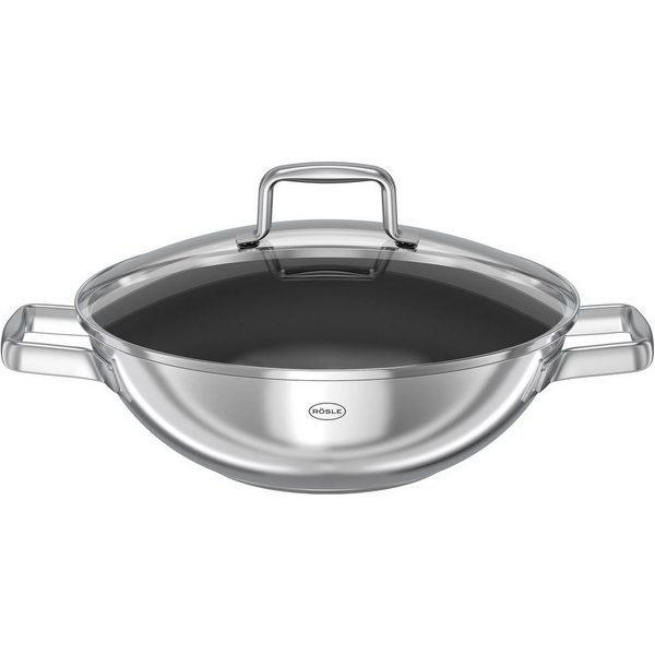 RÖSLE Wok MOMENTS Ø 28 cm m. Deckel ProPlex, Edelstahl 18/10 (1-tlg)