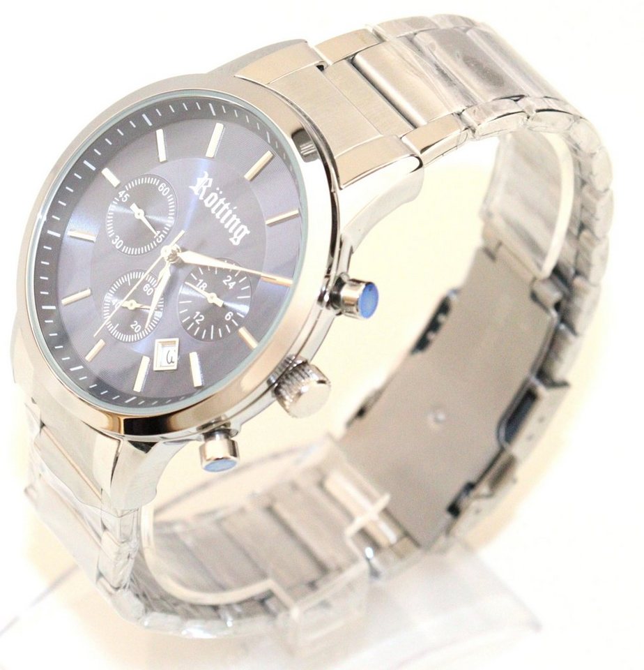 Rötting Design Chronograph Herrenuhr Quarz Chronograph blaues Ziffernblatt DATUM, (1-tlg) – Bild 5 von 5